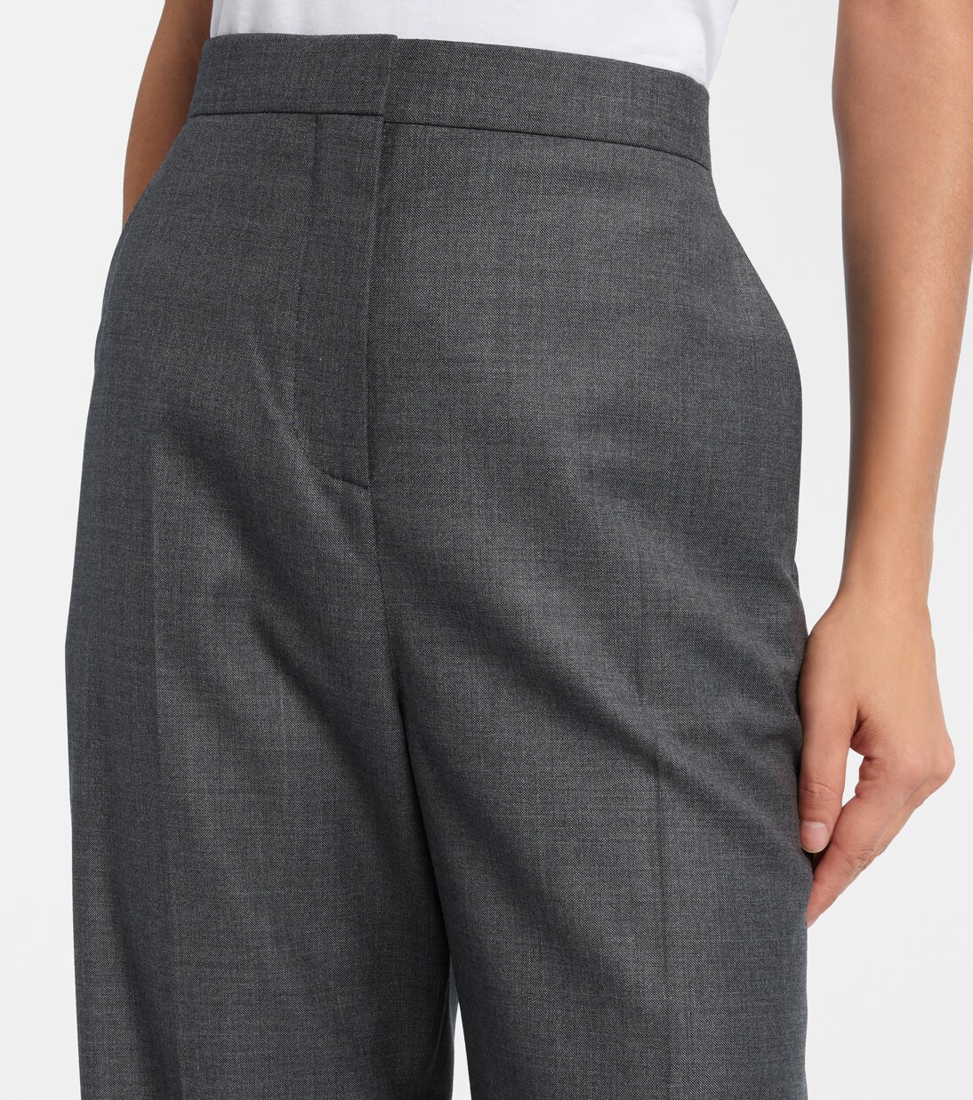 High-rise wool straight pants | Givenchy