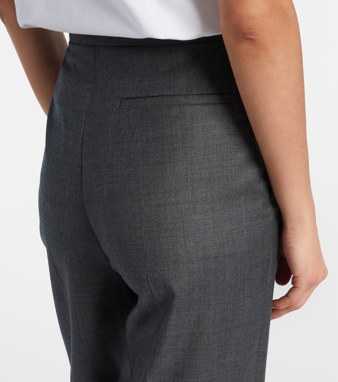 High-rise wool straight pants | Givenchy