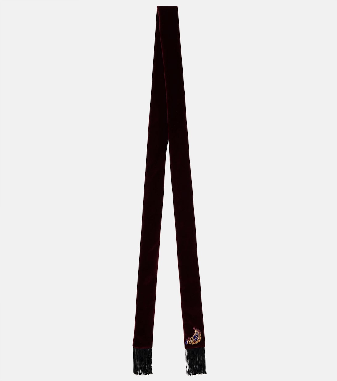 Embellished paisley cotton velvet scarf | Etro