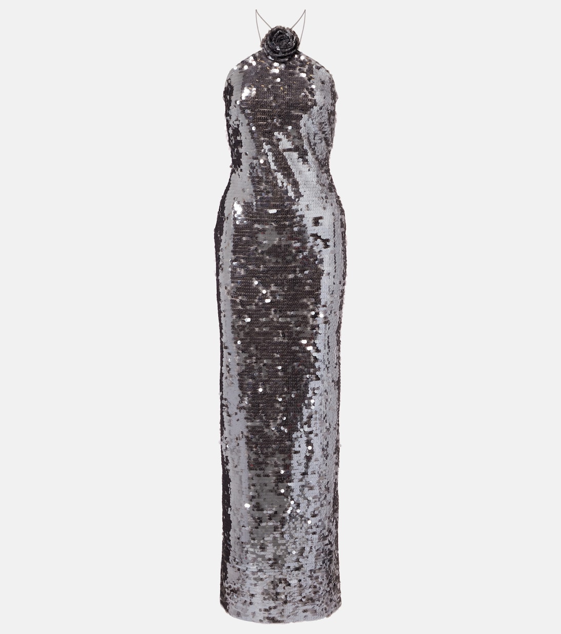 Floral-appliqué sequined gown  | Magda Butrym