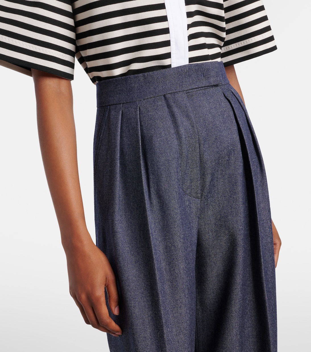 Baden pleated virgin wool wide-leg pants | Max Mara