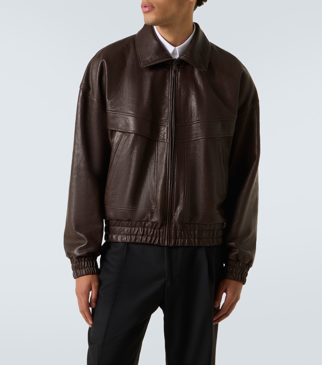 Leather bomber jacket | Saint Laurent