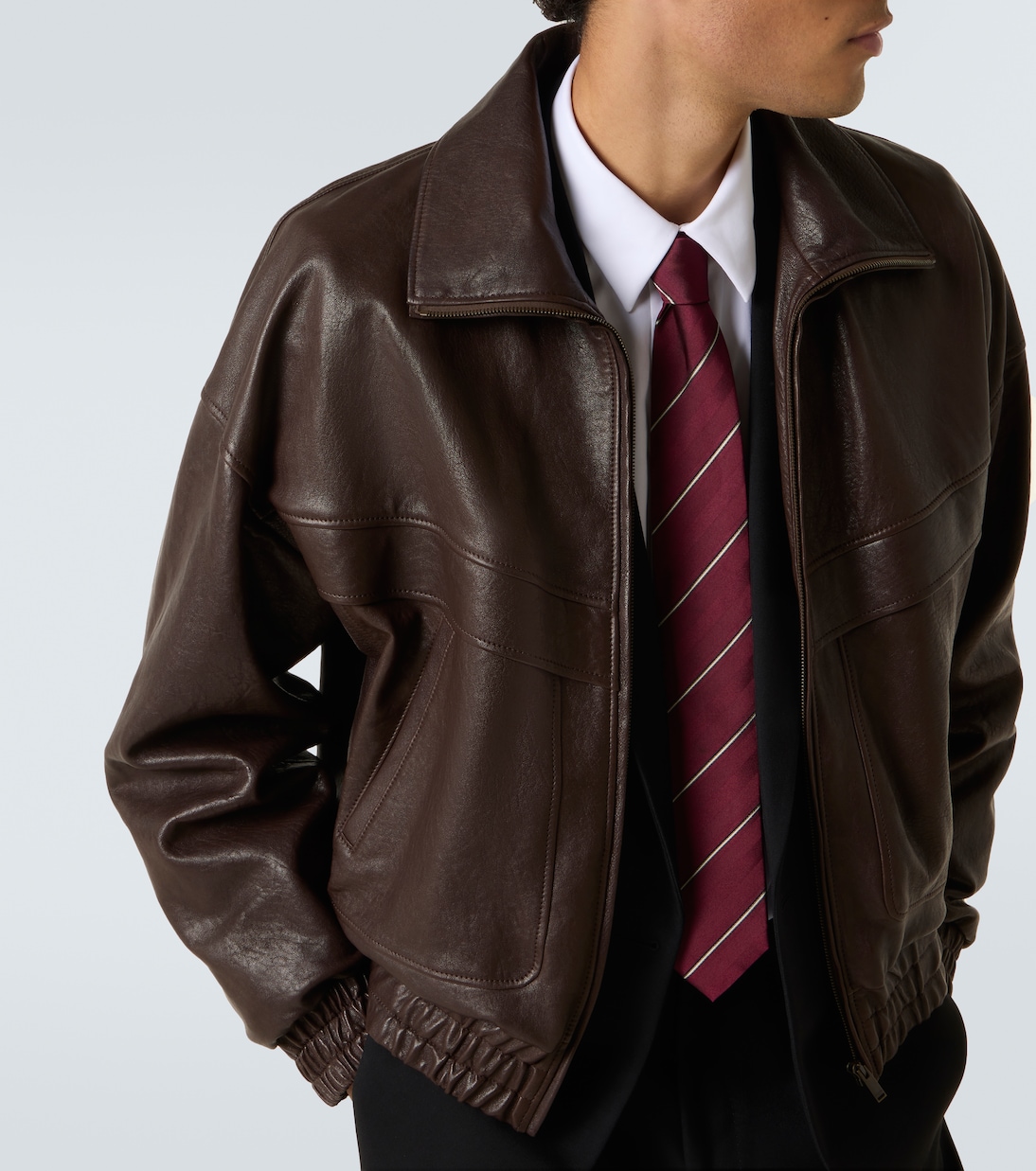 Leather bomber jacket | Saint Laurent
