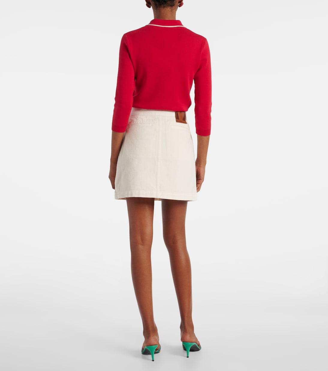 VGold denim skirt  | Valentino