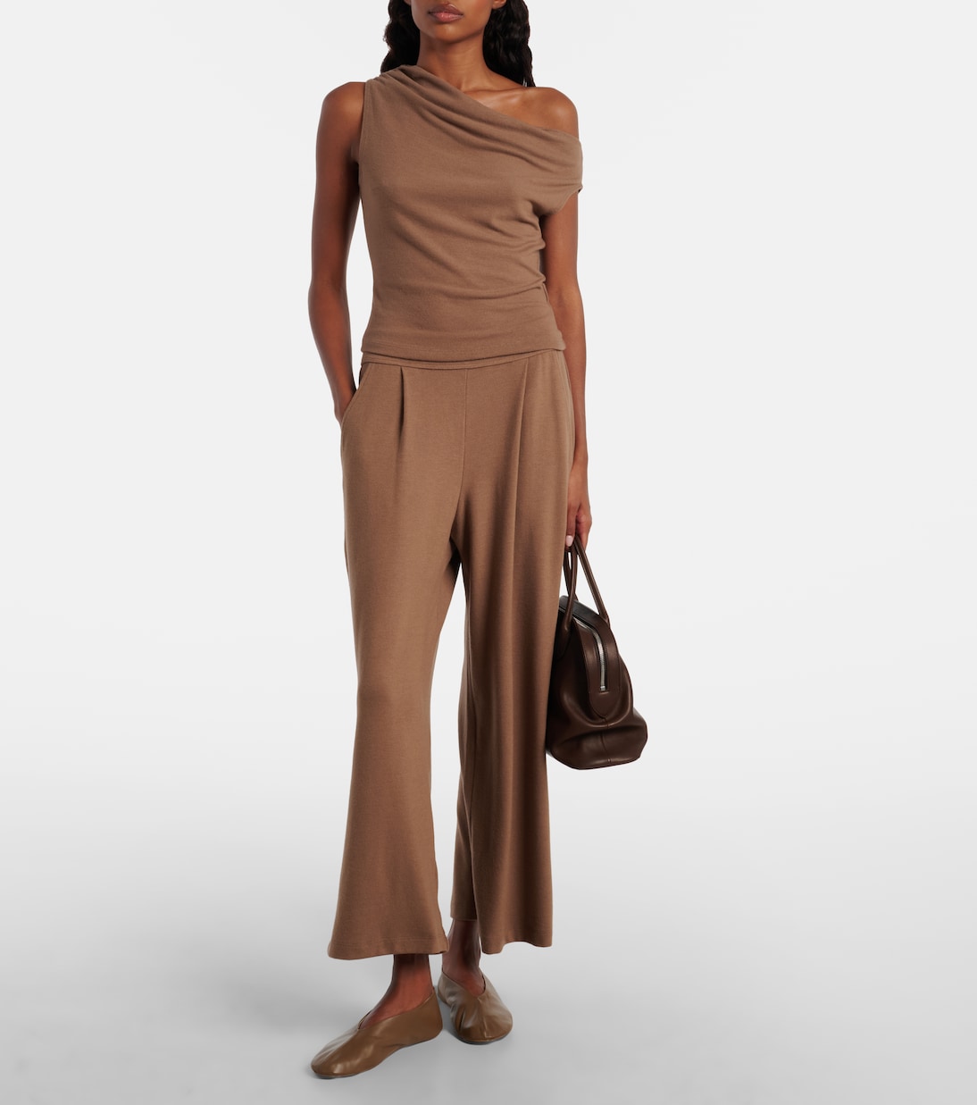 Lauren asymmetric jersey top | Leset