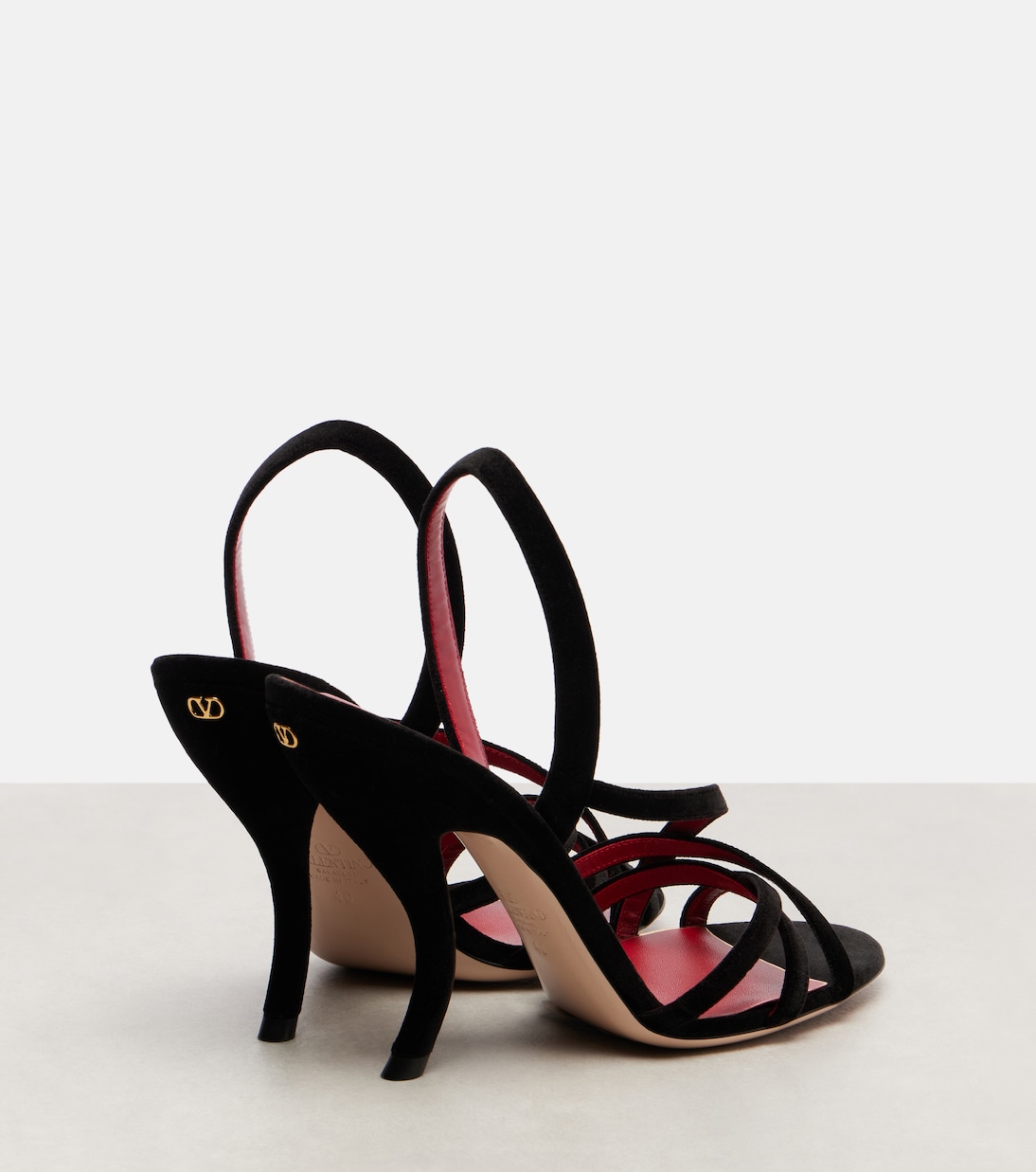Fetishique 105 velvet slingback sandals | Valentino Garavani