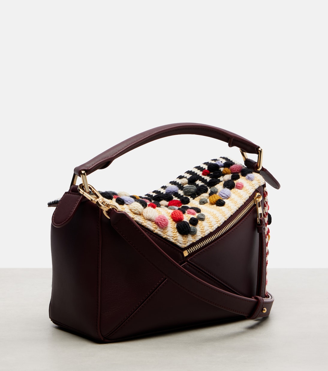 x Albers Puzzle 스몰 레더 숄더 백 | Loewe