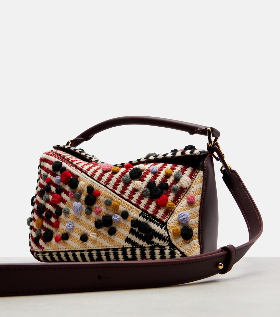 x Albers Puzzle 스몰 레더 숄더 백 | Loewe