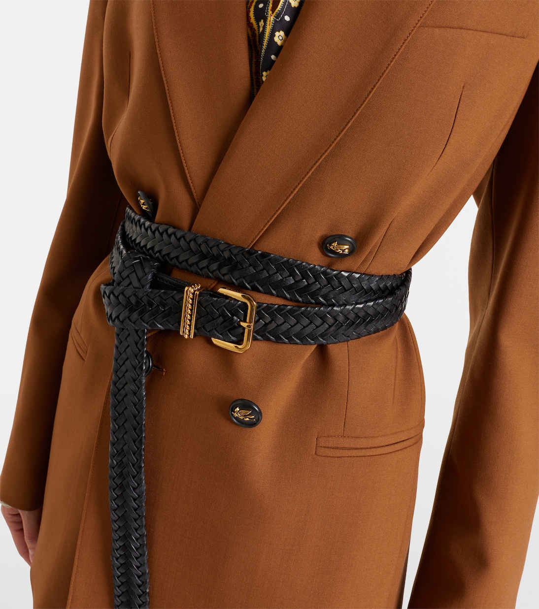 Woven leather belt | Etro