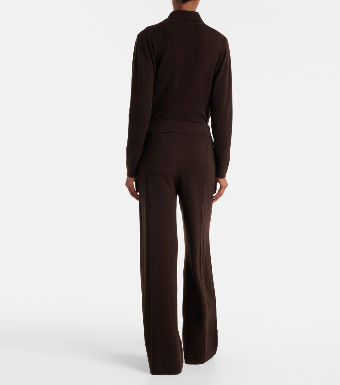 High-rise wool and cashmere wide-leg pants | Jardin des Orangers