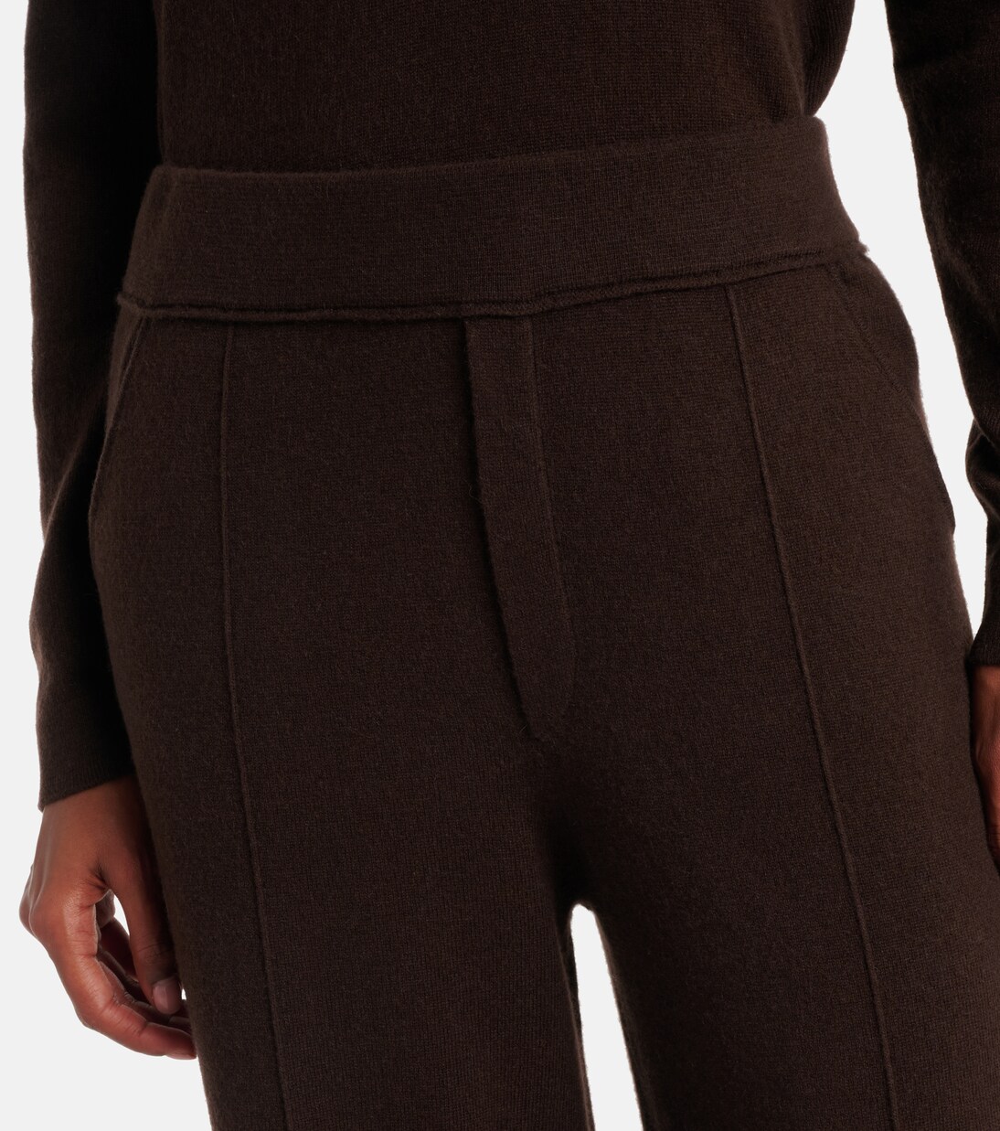 High-rise wool and cashmere wide-leg pants | Jardin des Orangers