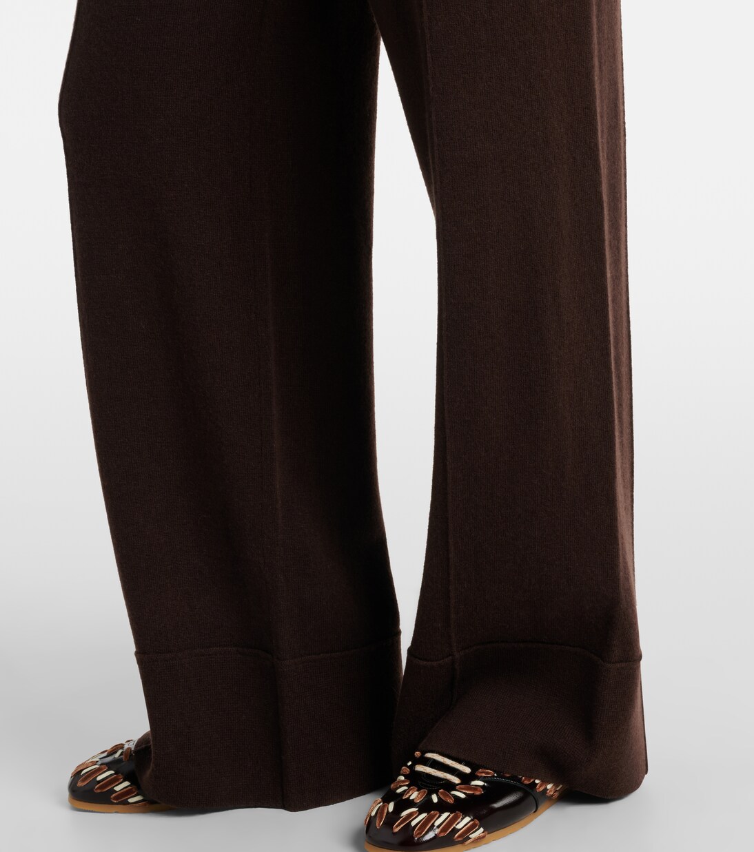 High-rise wool and cashmere wide-leg pants | Jardin des Orangers