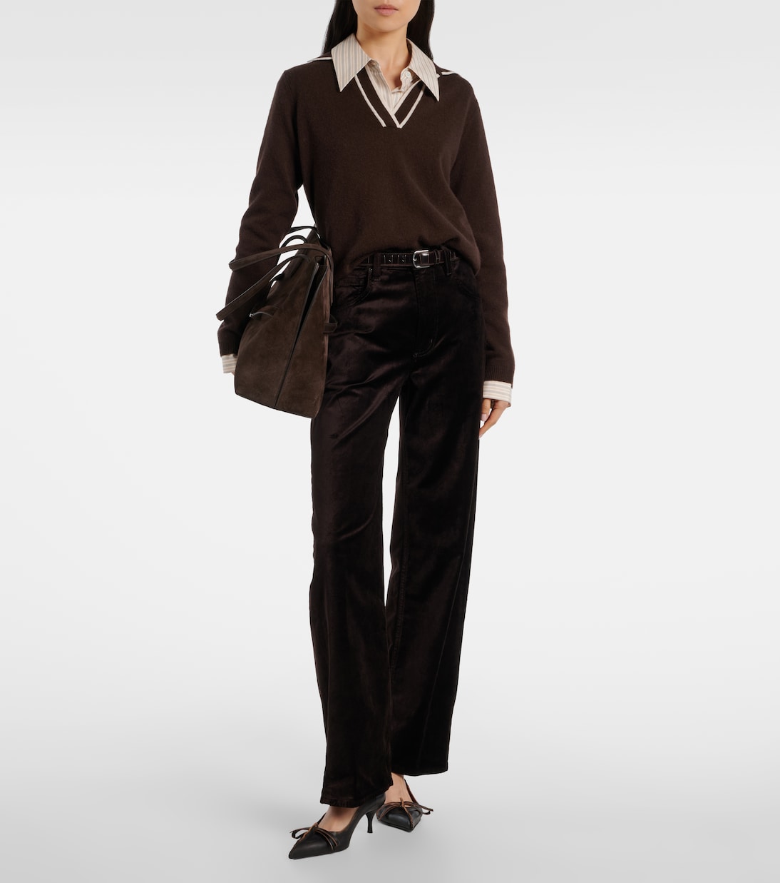Ayla cotton-blend velvet straight pants | Citizens of Humanity