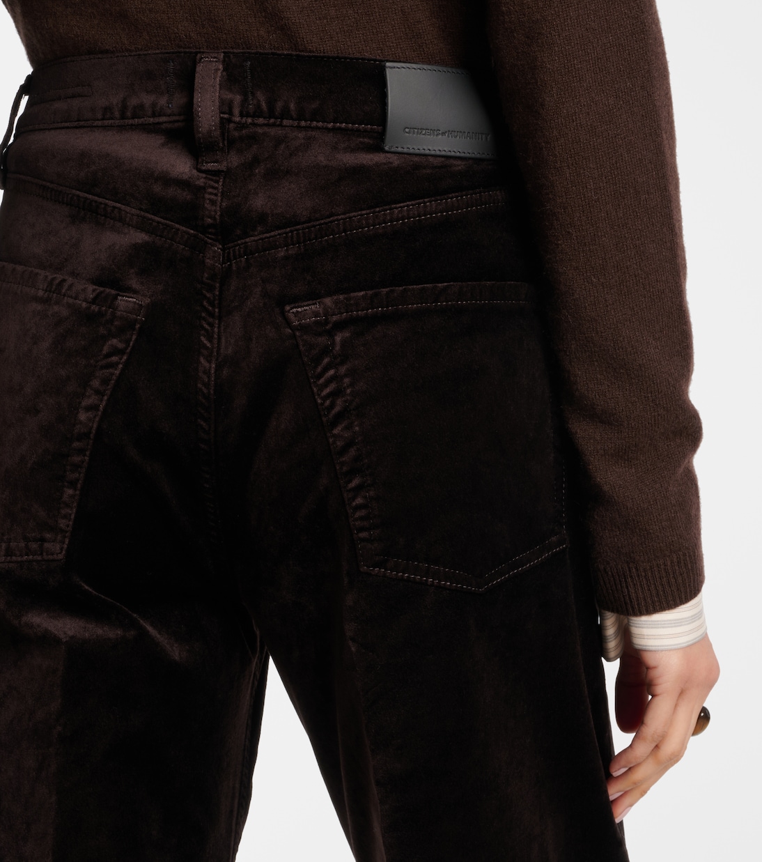 Ayla cotton-blend velvet straight pants | Citizens of Humanity