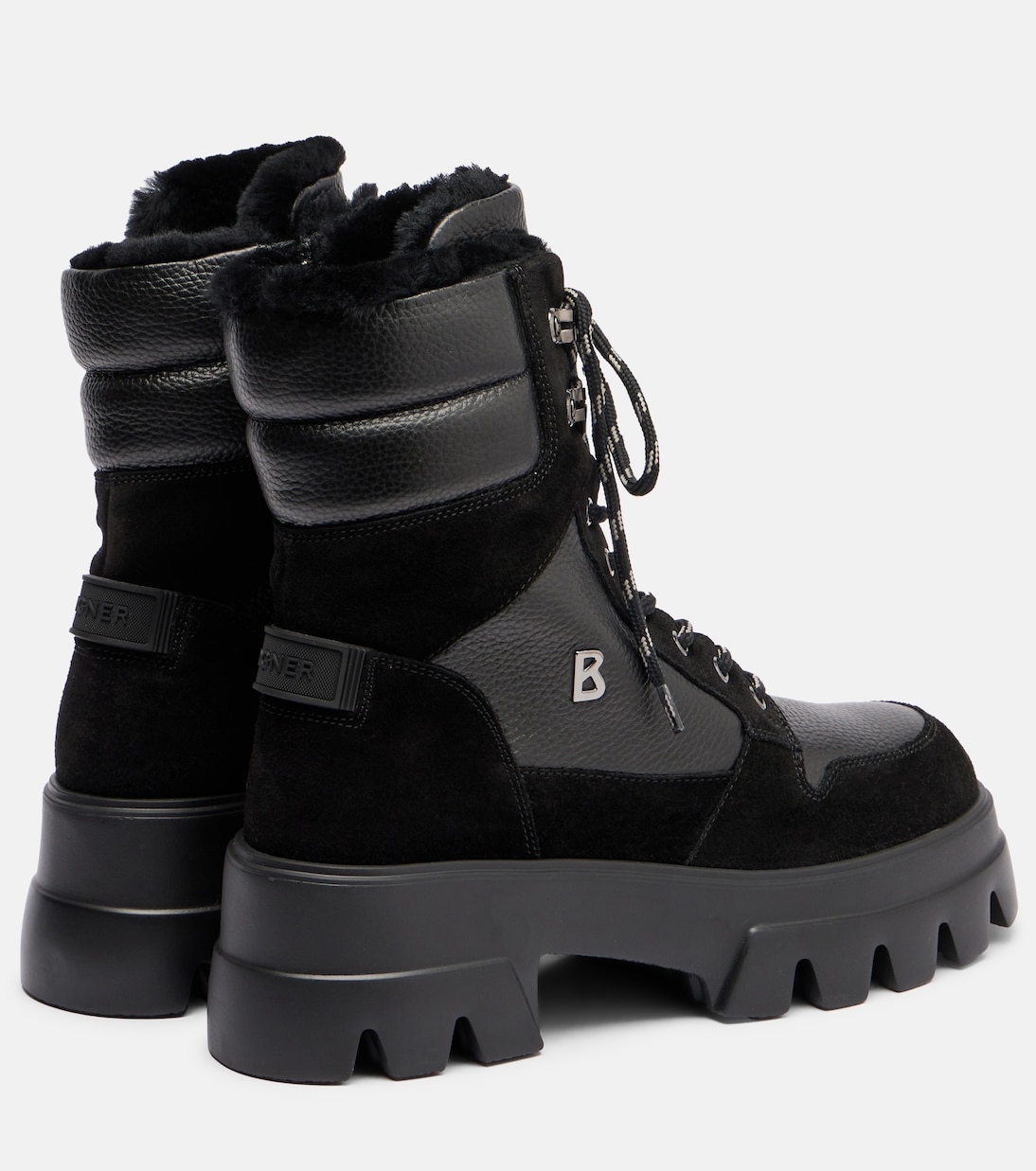 Sapporo suede and leather combat boots | Bogner
