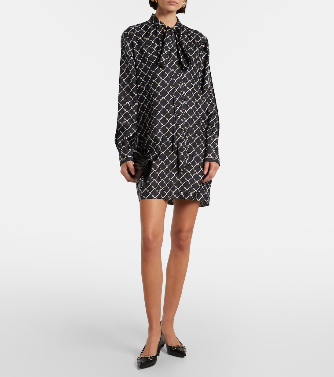 Erin 45 debossed leather pumps | Gucci