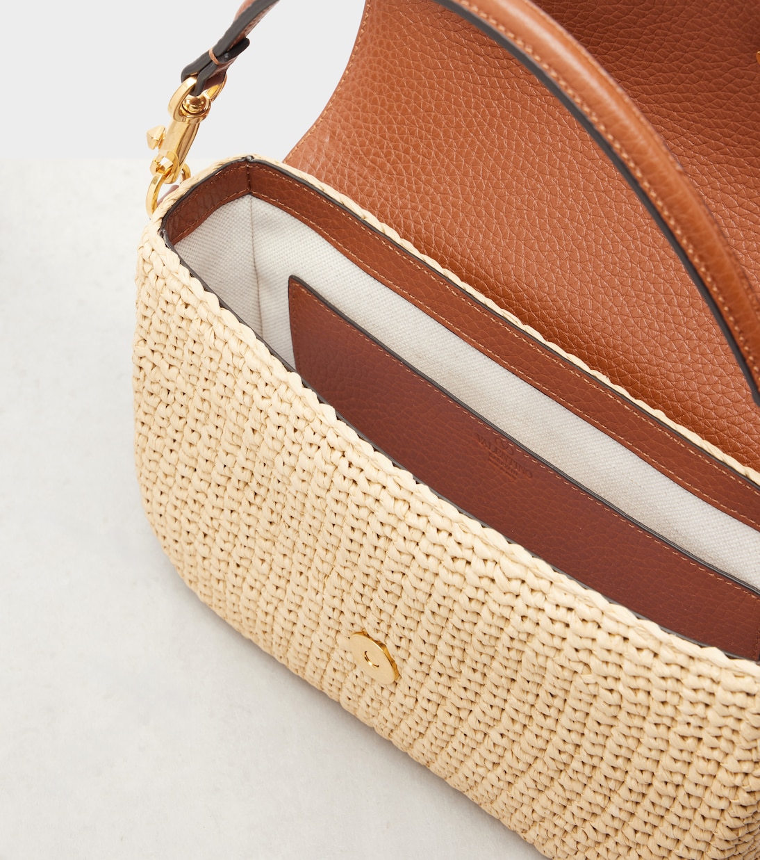 Alltime Small raffia shoulder bag | Valentino Garavani