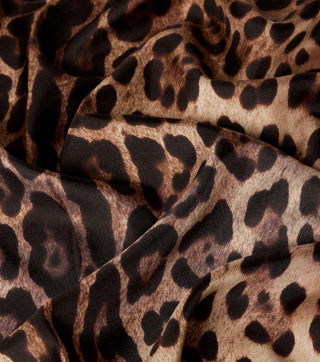 Leopard-print silk scarf | Dolce&Gabbana