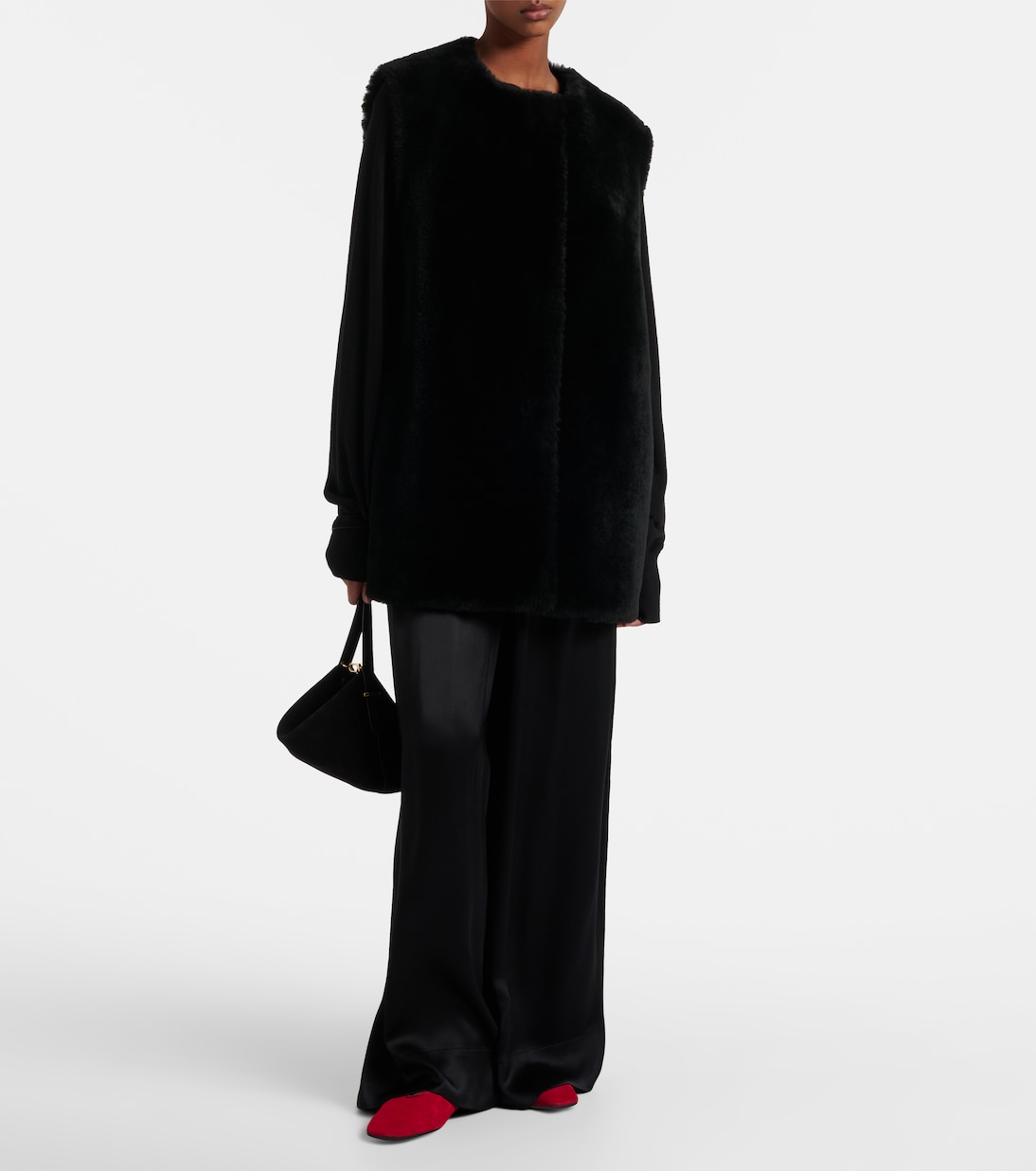 Satin wide-leg pants | Toteme