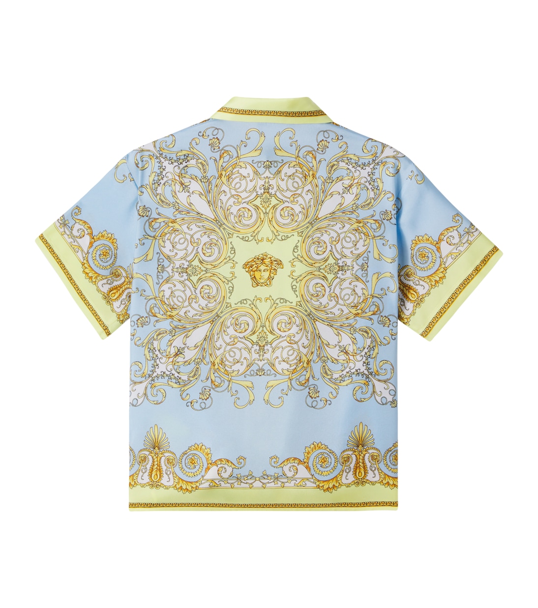 قميص من تويل الحرير Barocco | Versace Kids