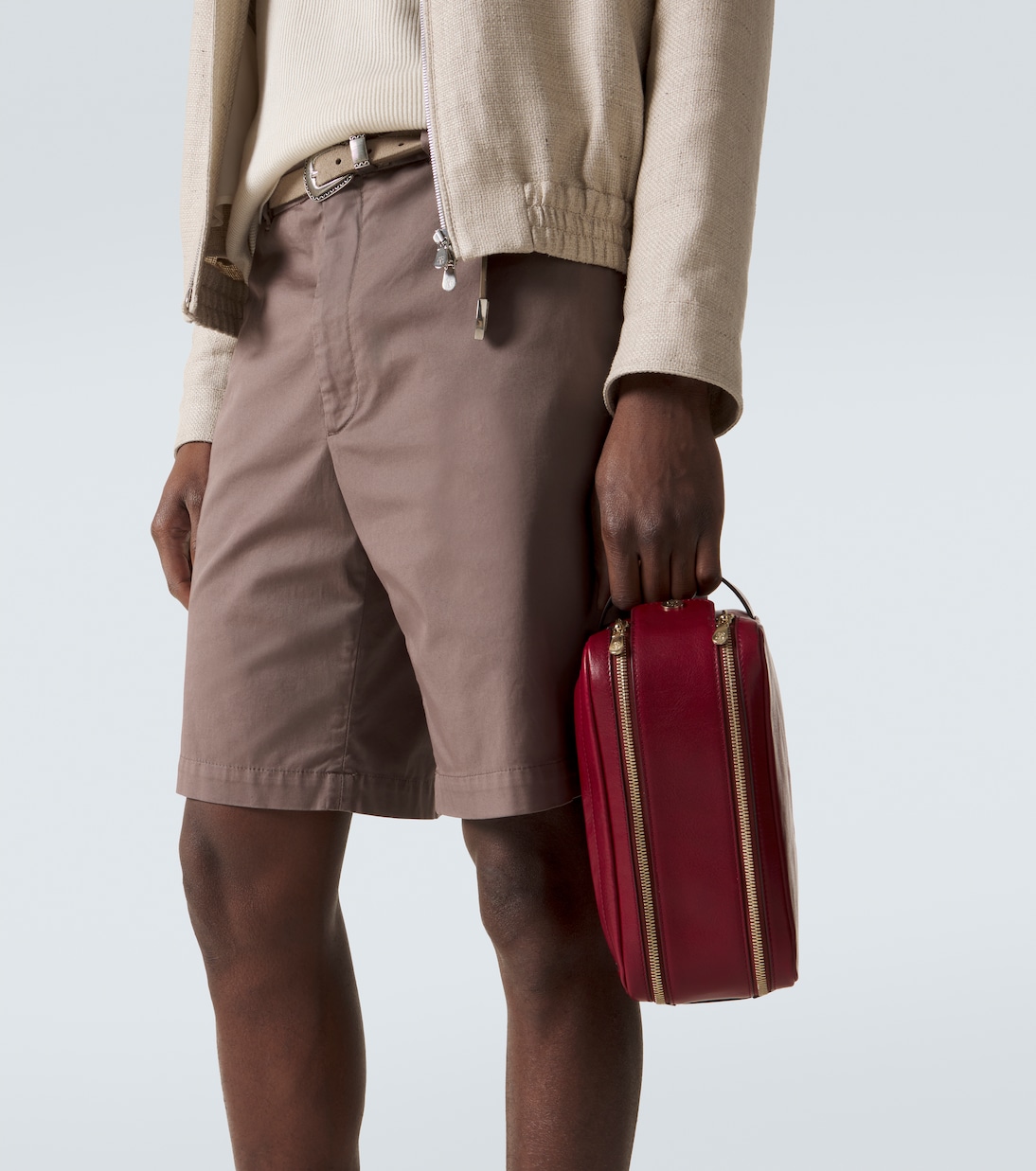 Trousse de toilette en cuir | Brunello Cucinelli