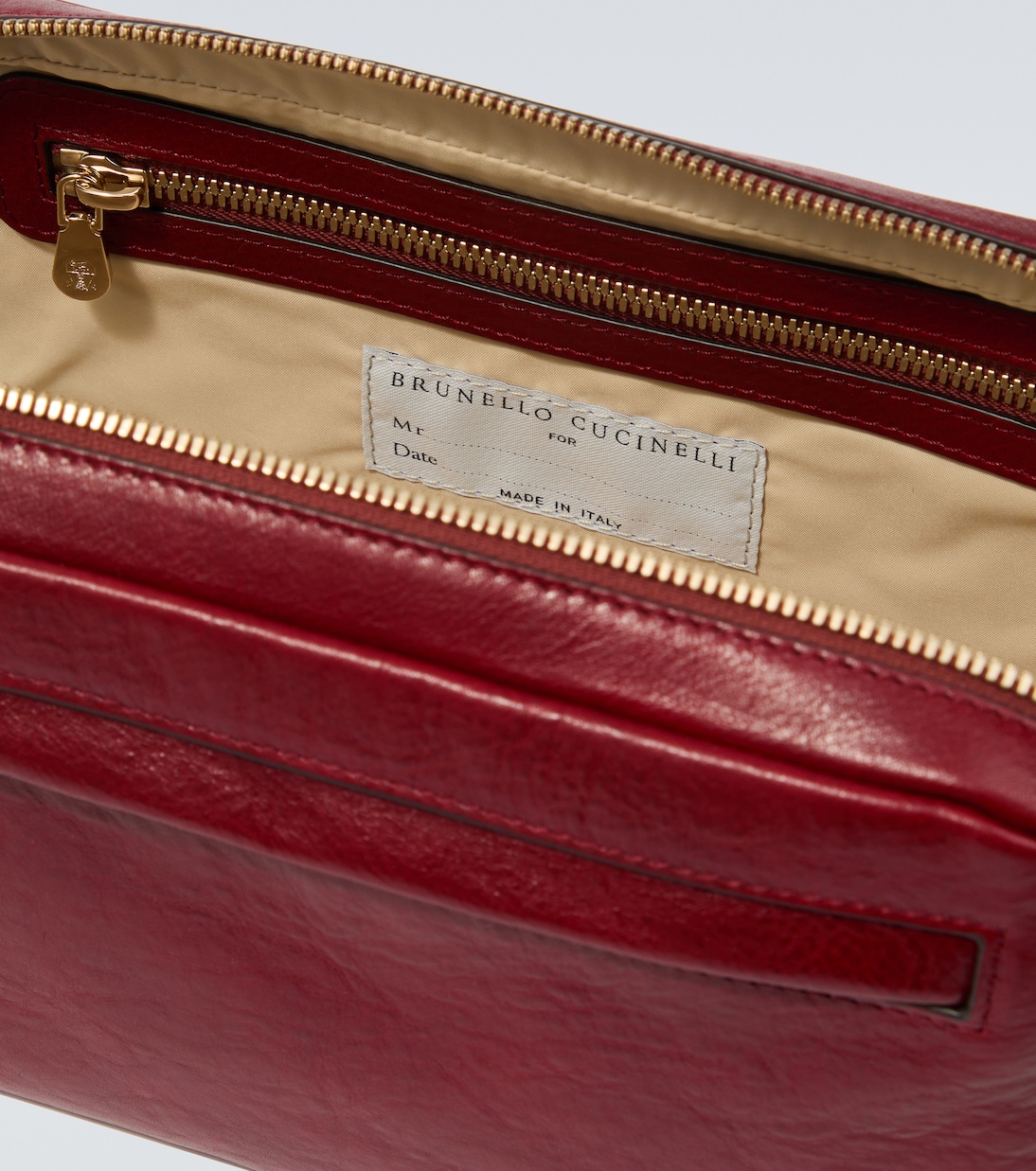 Trousse de toilette en cuir | Brunello Cucinelli