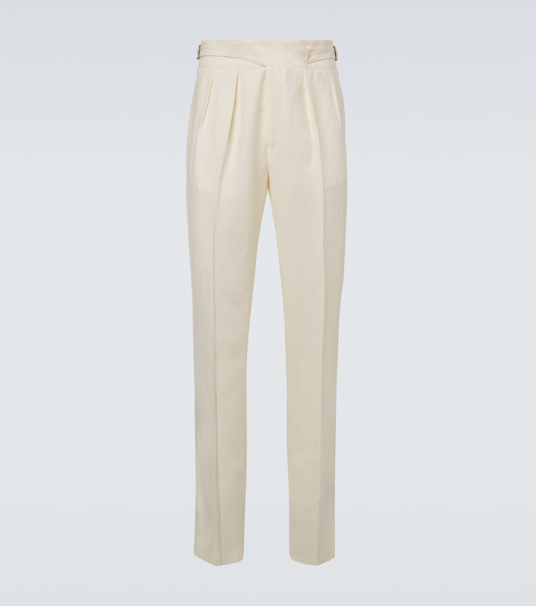 Tapered linen pants | Rubinacci