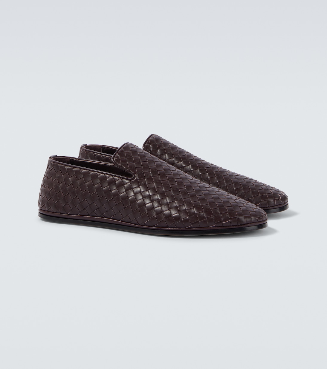 Sunday Intrecciato leather slip-on shoes | Bottega Veneta