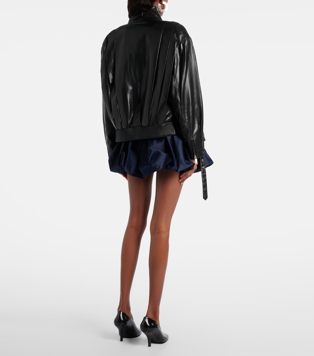 Belted taffeta miniskirt | Self-Portrait