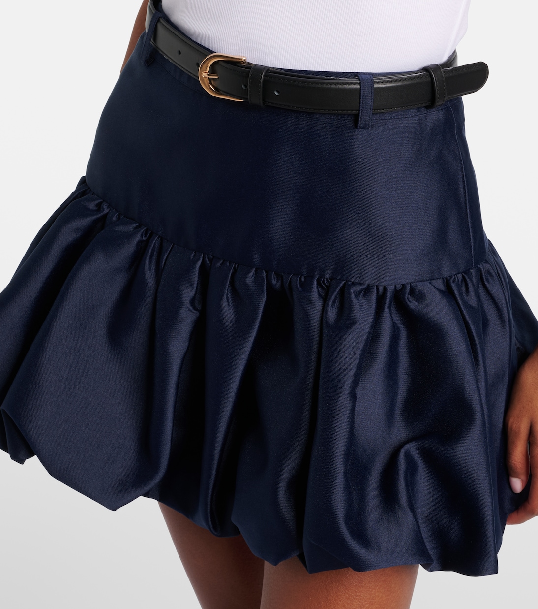 Belted taffeta miniskirt | Self-Portrait