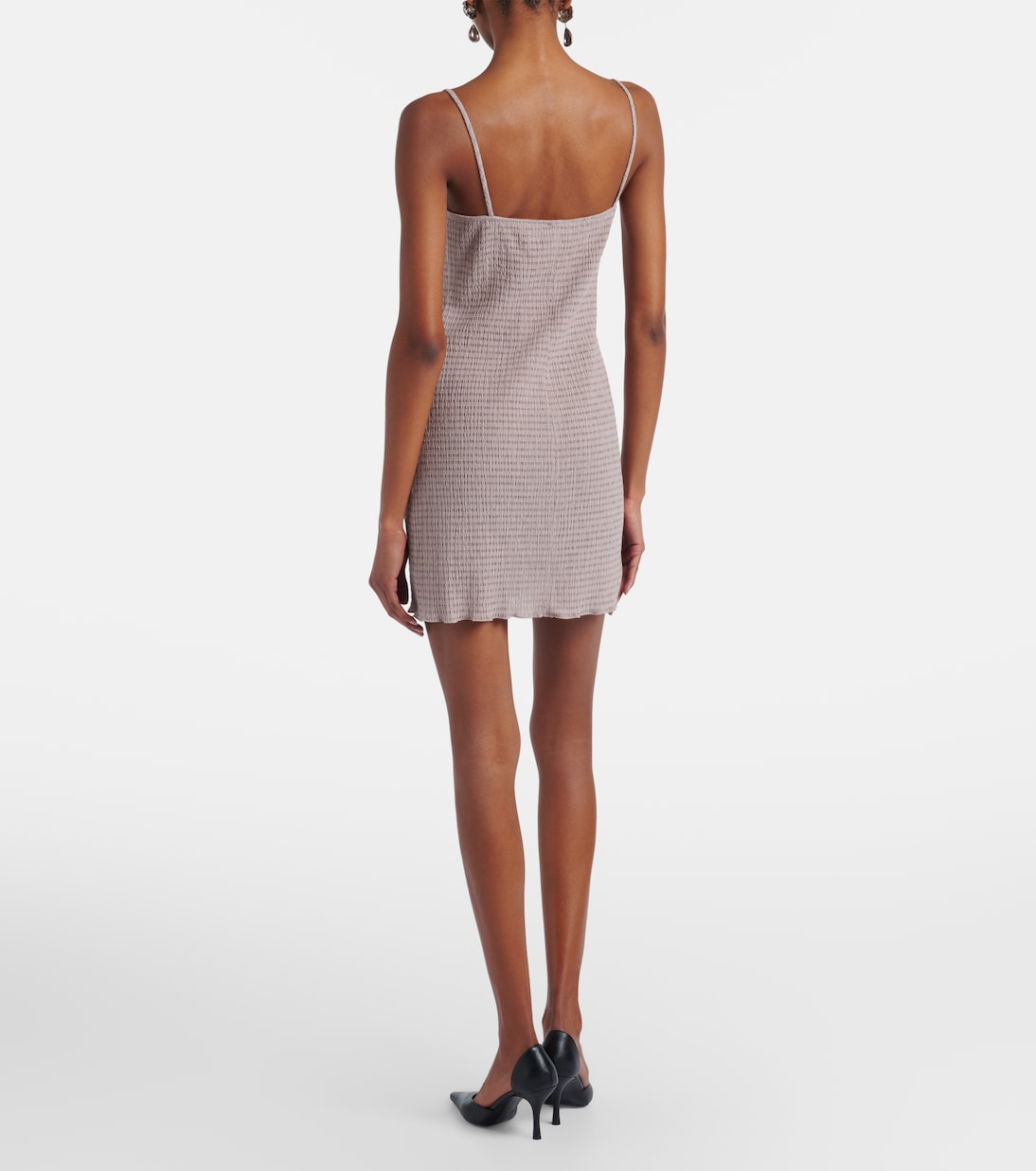 Floral-appliqué shirred minidress | Magda Butrym