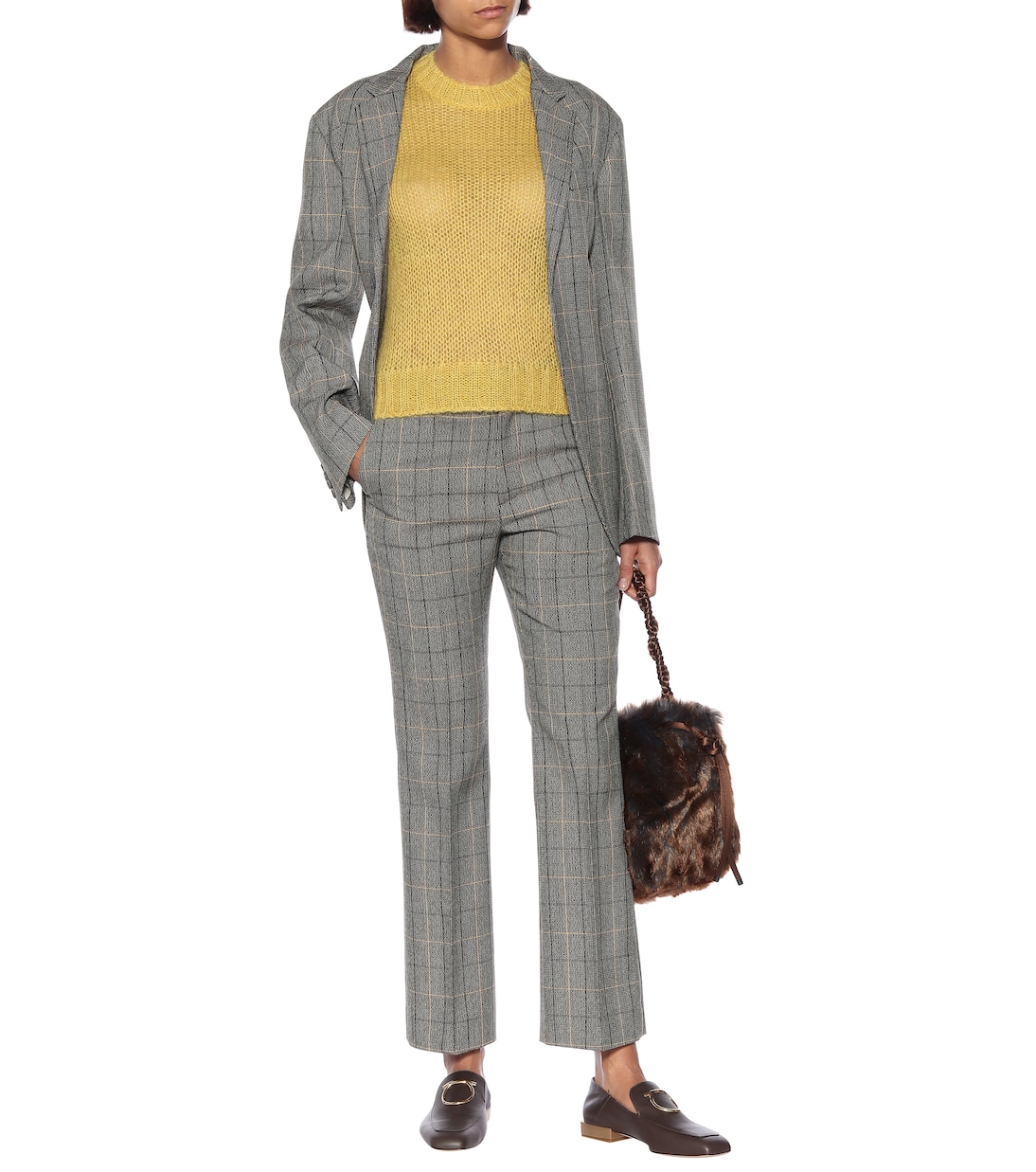 Pantaloni a quadri in misto lana | Plan C