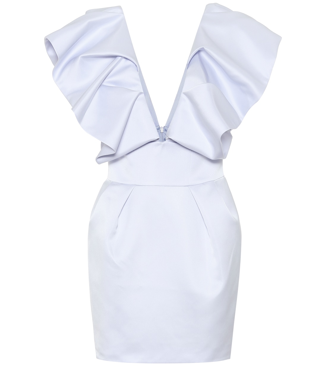 Ruffled satin minidress | Alexandre Vauthier