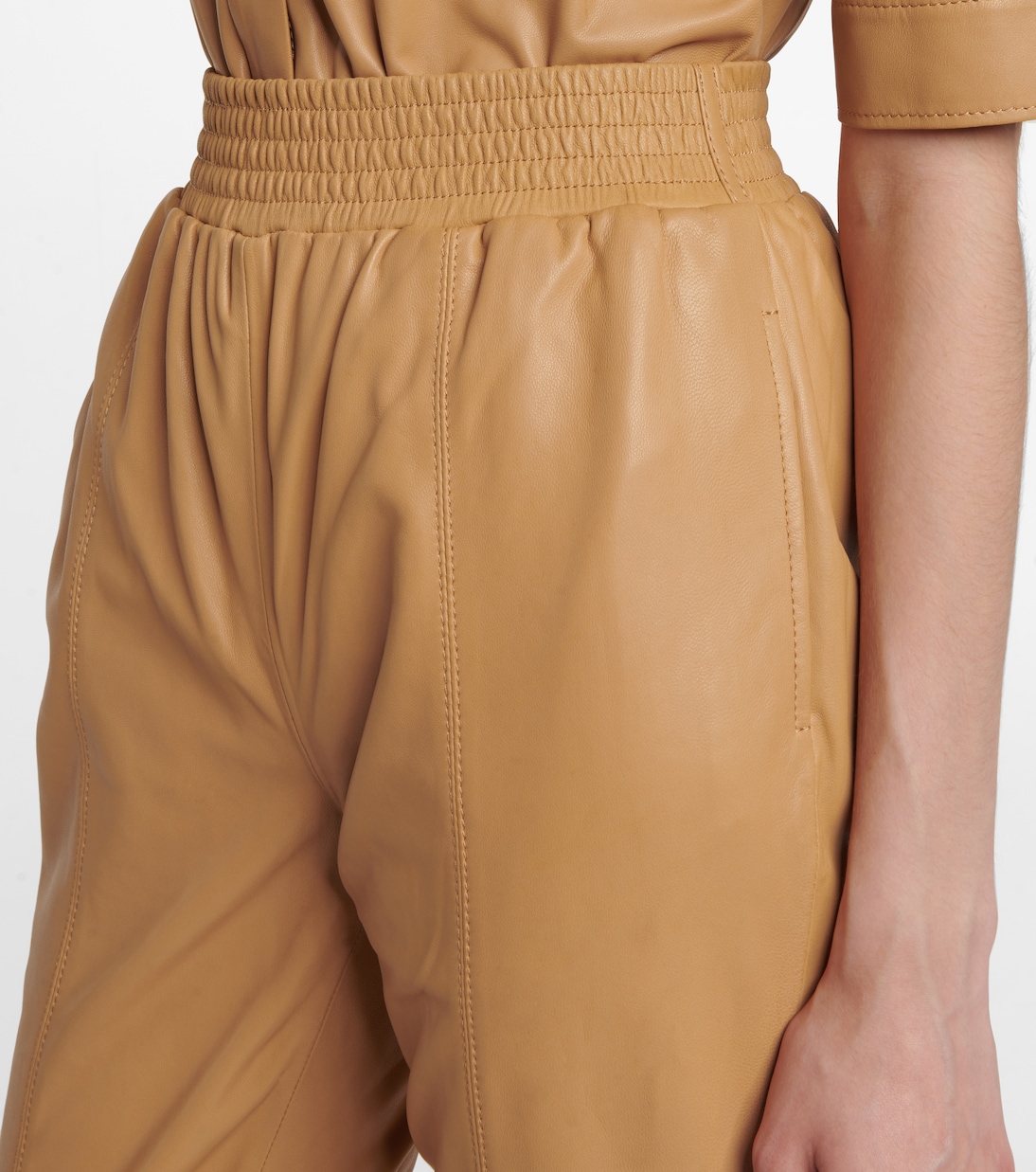 Pantalones rectos Gym de piel | Frame
