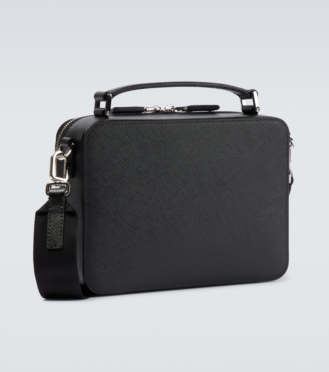 Brique leather shoulder bag | Prada