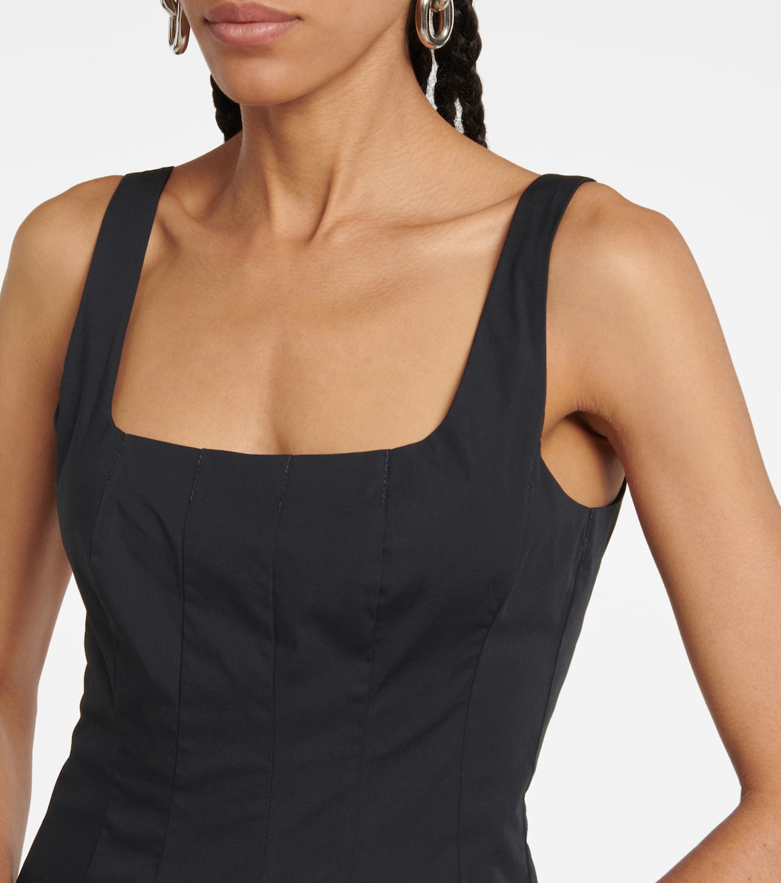 Vestito Corto in Cotone Staud Wells per Giovani Stilose