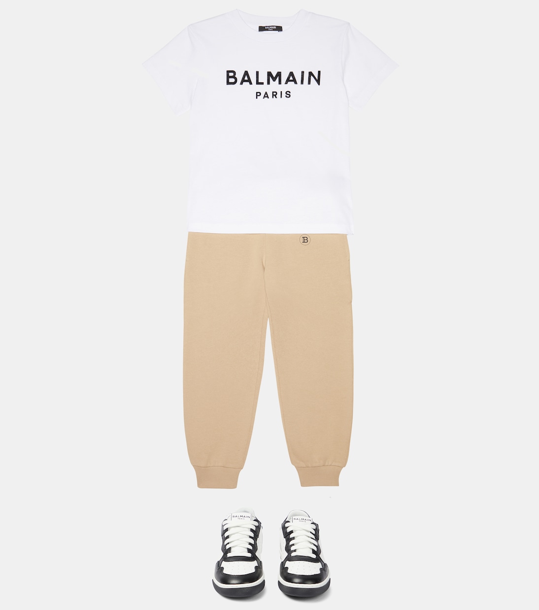 T-Shirt aus Baumwoll-Jersey | Balmain Kids