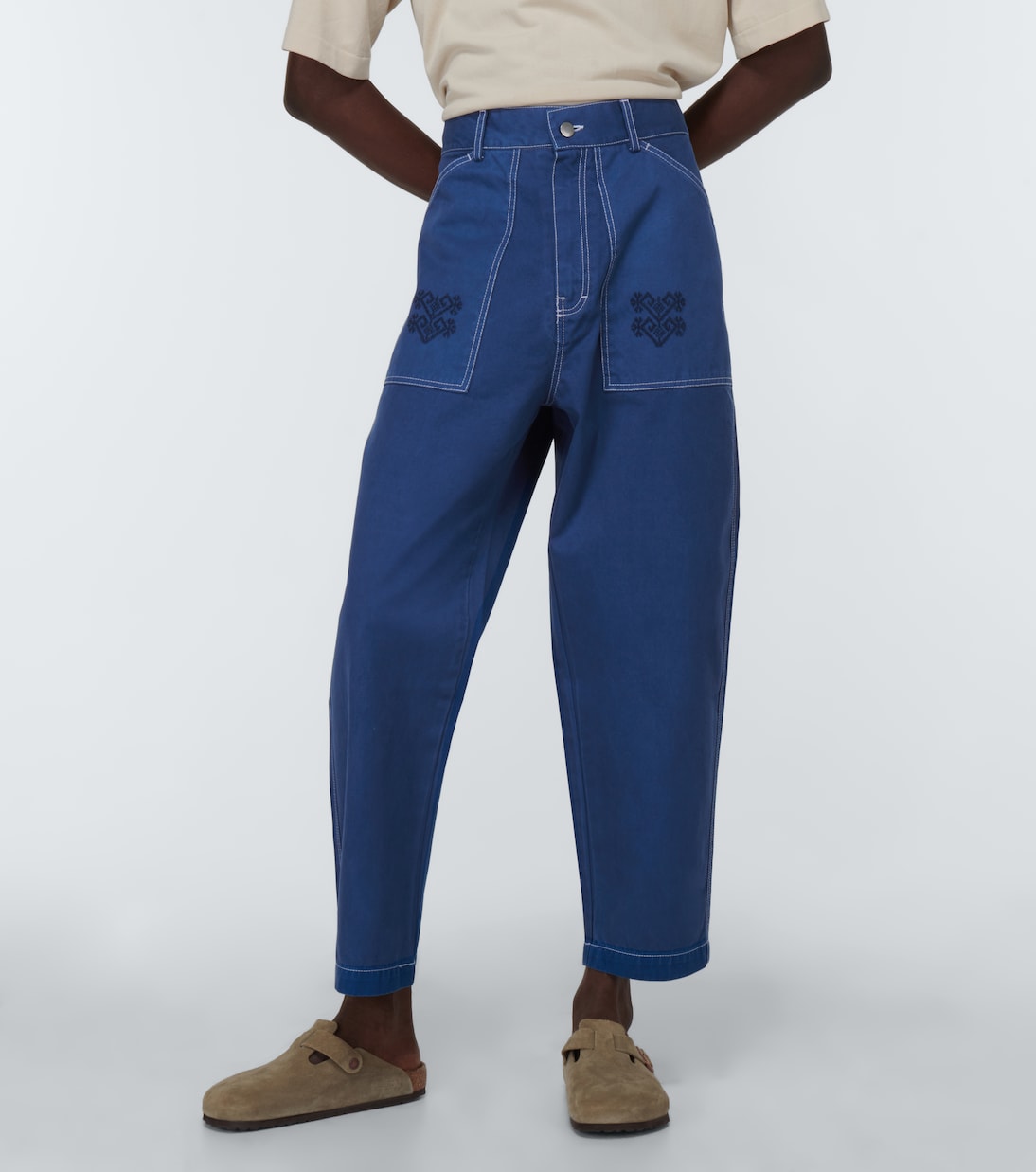Jeans rectos bordados | Adish