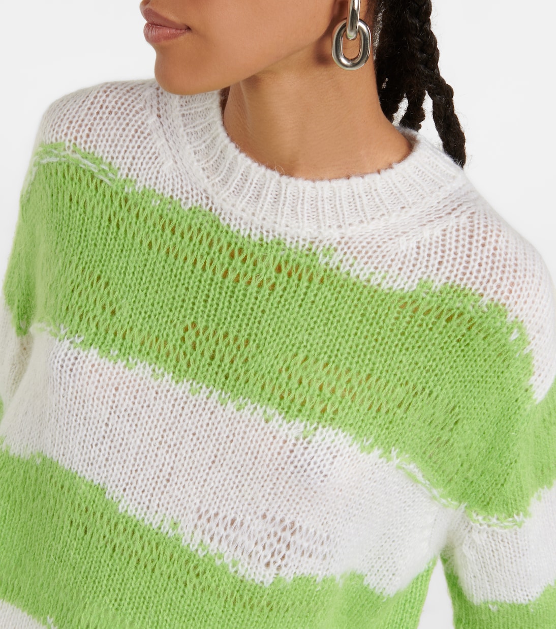 Jersey en mezcla de mohair a rayas | Acne Studios