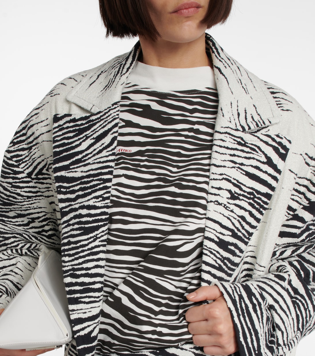 Abrigo en mezcla de algodón oversized | The Attico