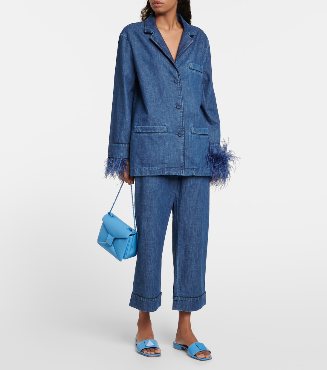Pantalon ample en jean | Valentino