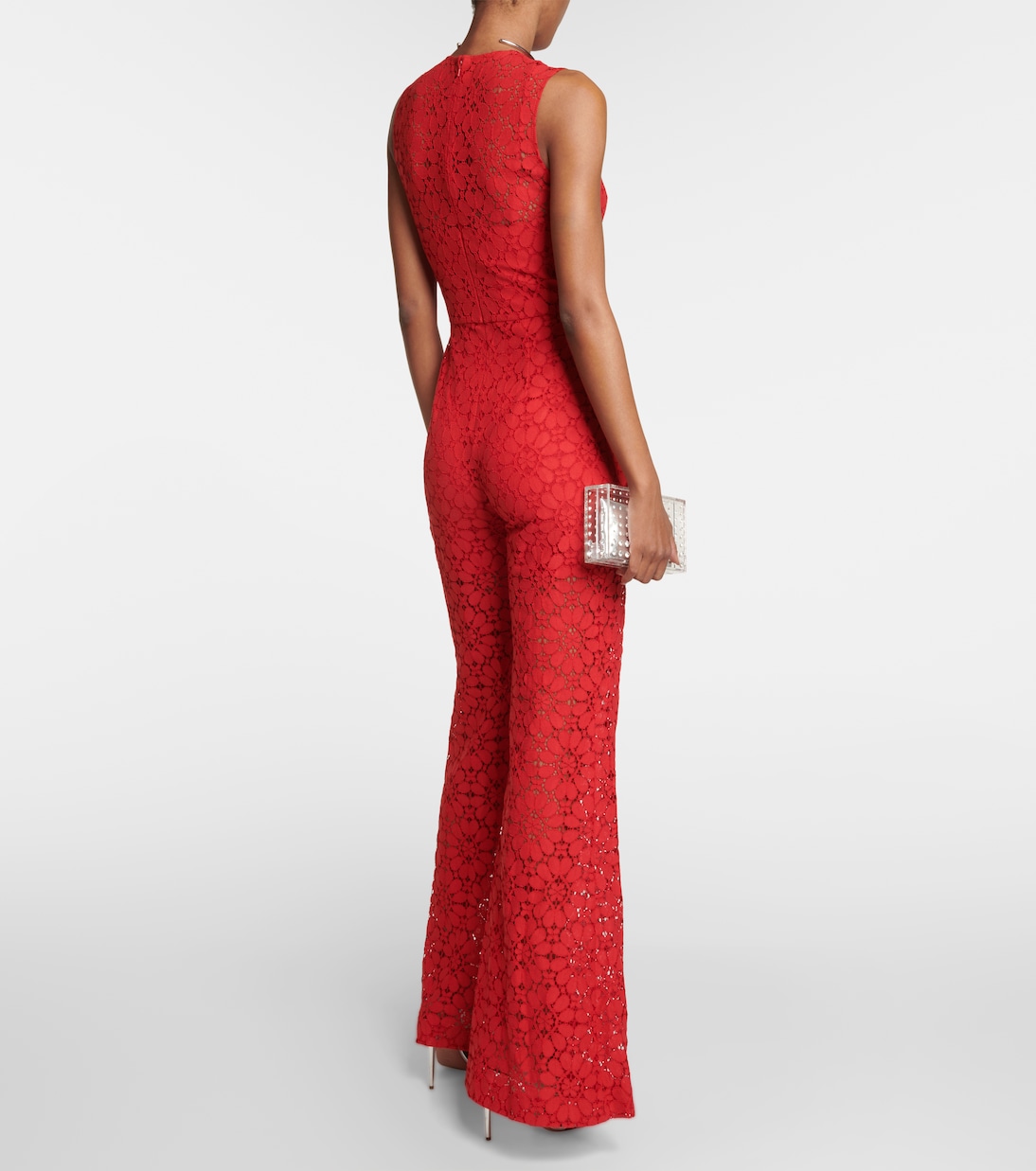 Wide-leg  guipure lace jumpsuit | Elie Saab