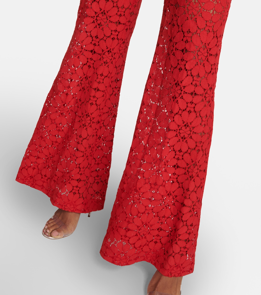 Wide-leg  guipure lace jumpsuit | Elie Saab