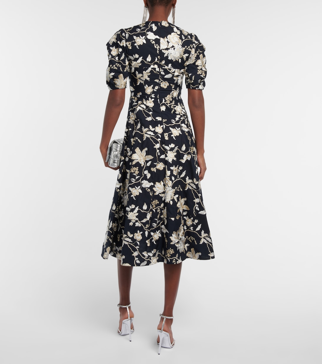 Kira floral embroidered midi dress | Erdem
