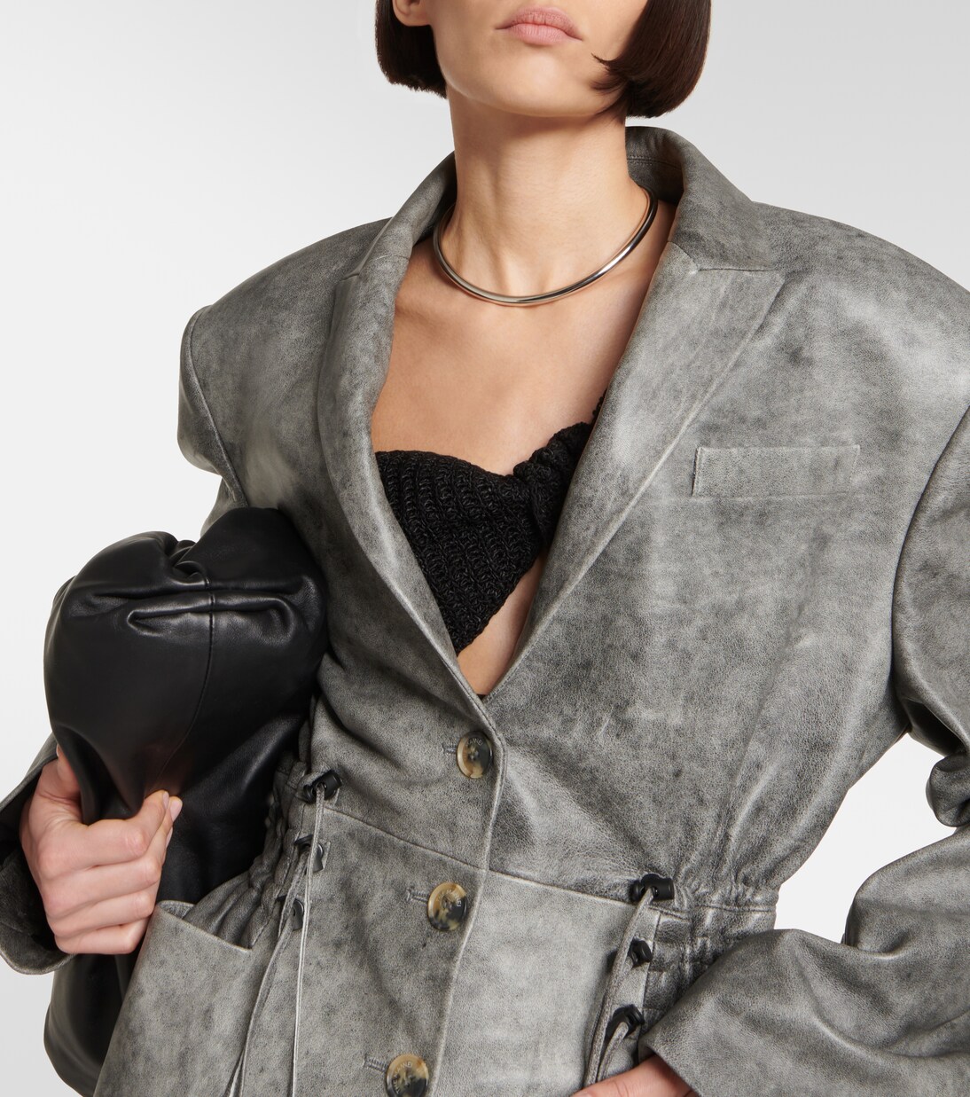 Antibes leather blazer | The Mannei