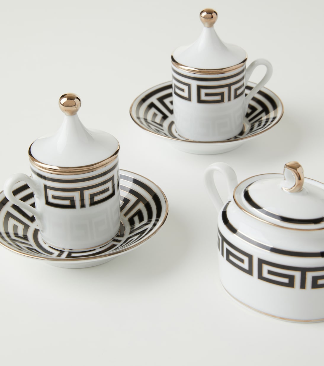Labirinto Tête à Tête' set of two coffee cups and saucers | Ginori 1735