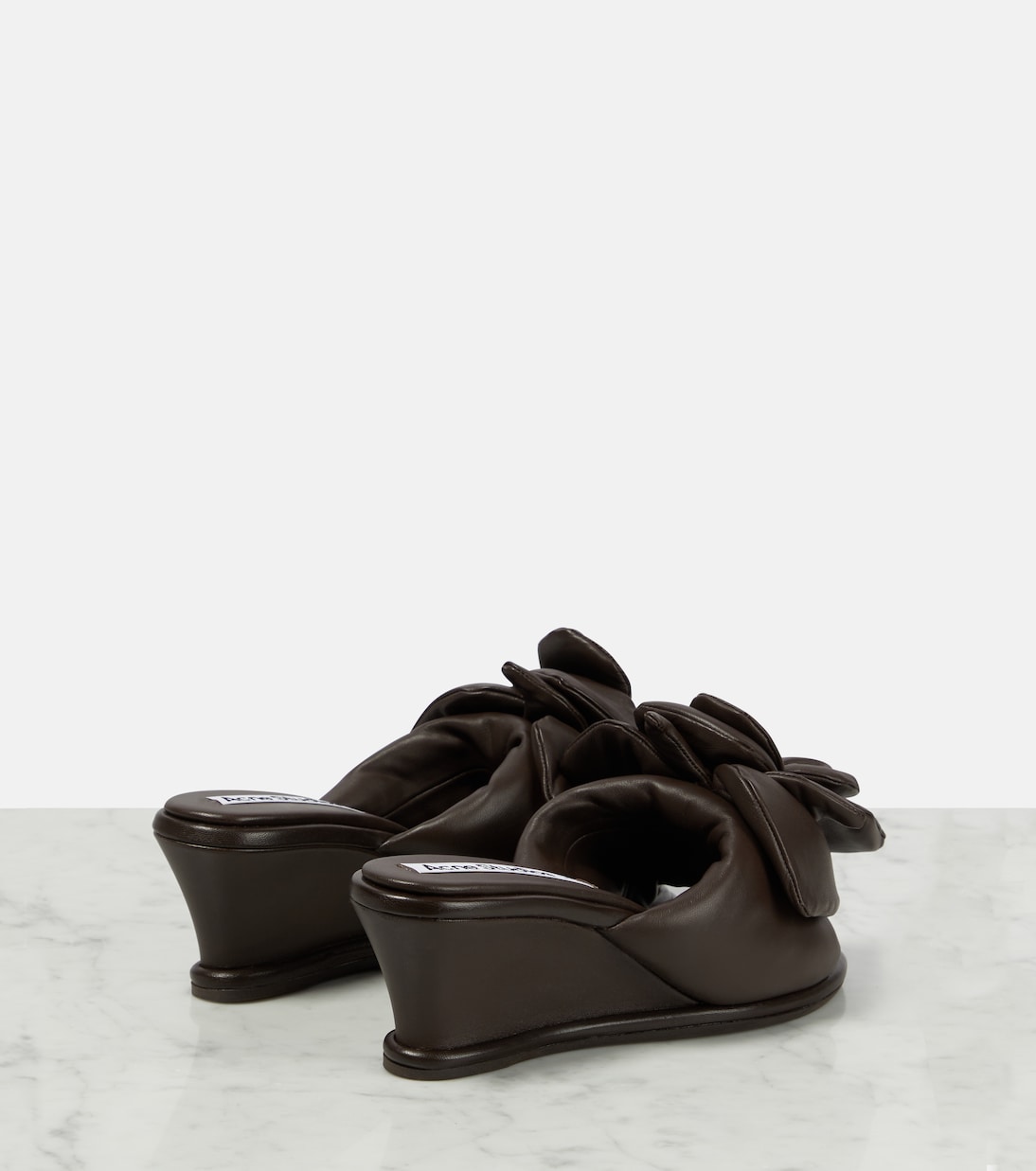 Leather wedge mules | Acne Studios