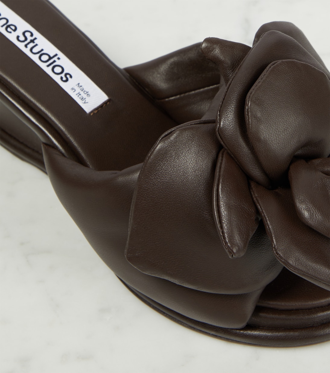 Leather wedge mules | Acne Studios