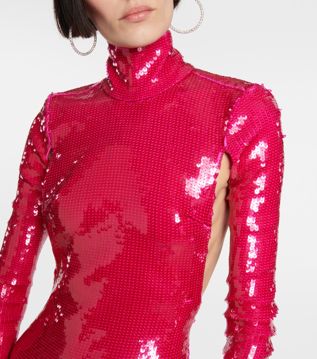 Sequined turtleneck minidress | LaQuan Smith