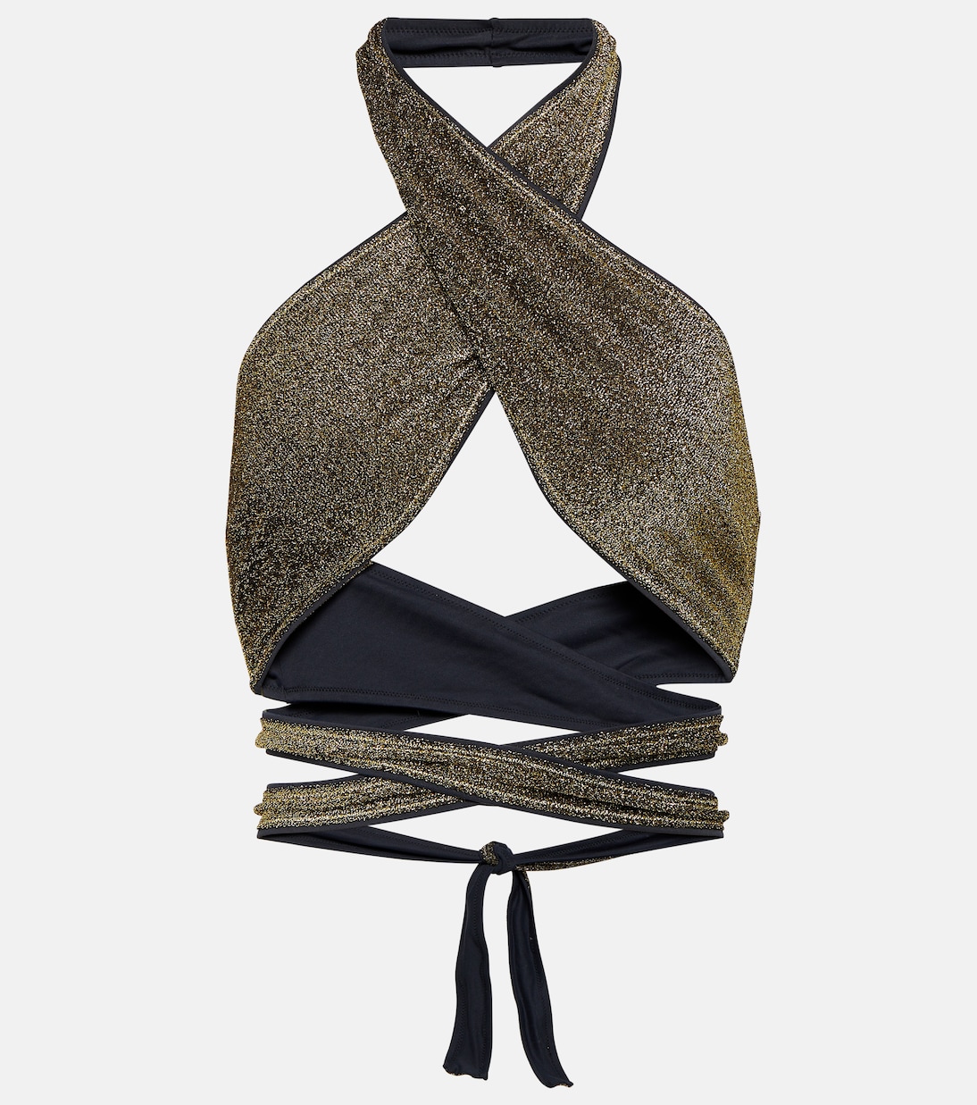 Lurex® halter-neck bikini top | Reina Olga